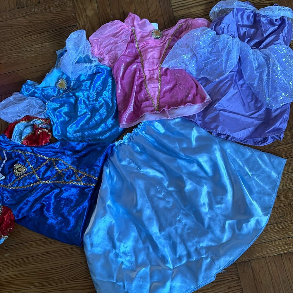 A set of Disney princess dress up